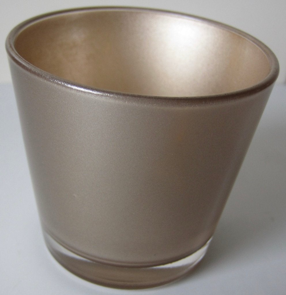 goudkleurig potje - waxinelicht houder, Waxinelichthouder, Ophalen of Verzenden, 6 cm, Goud