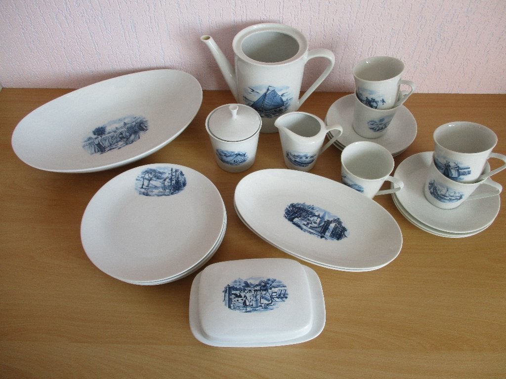 Servies Seltmann Weiden Bavaria - Hollandse taferelen, Antiek en Kunst, Antiek | Servies compleet, Ophalen