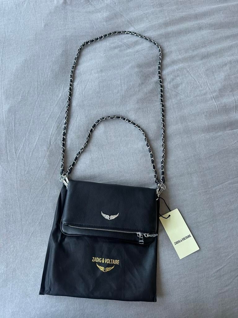 Populaire Zadig&Voltaire Rock bag black, Sieraden, Tassen en Uiterlijk, Tassen | Damestassen, Verzenden, Nieuw, Zwart, Schoudertasje