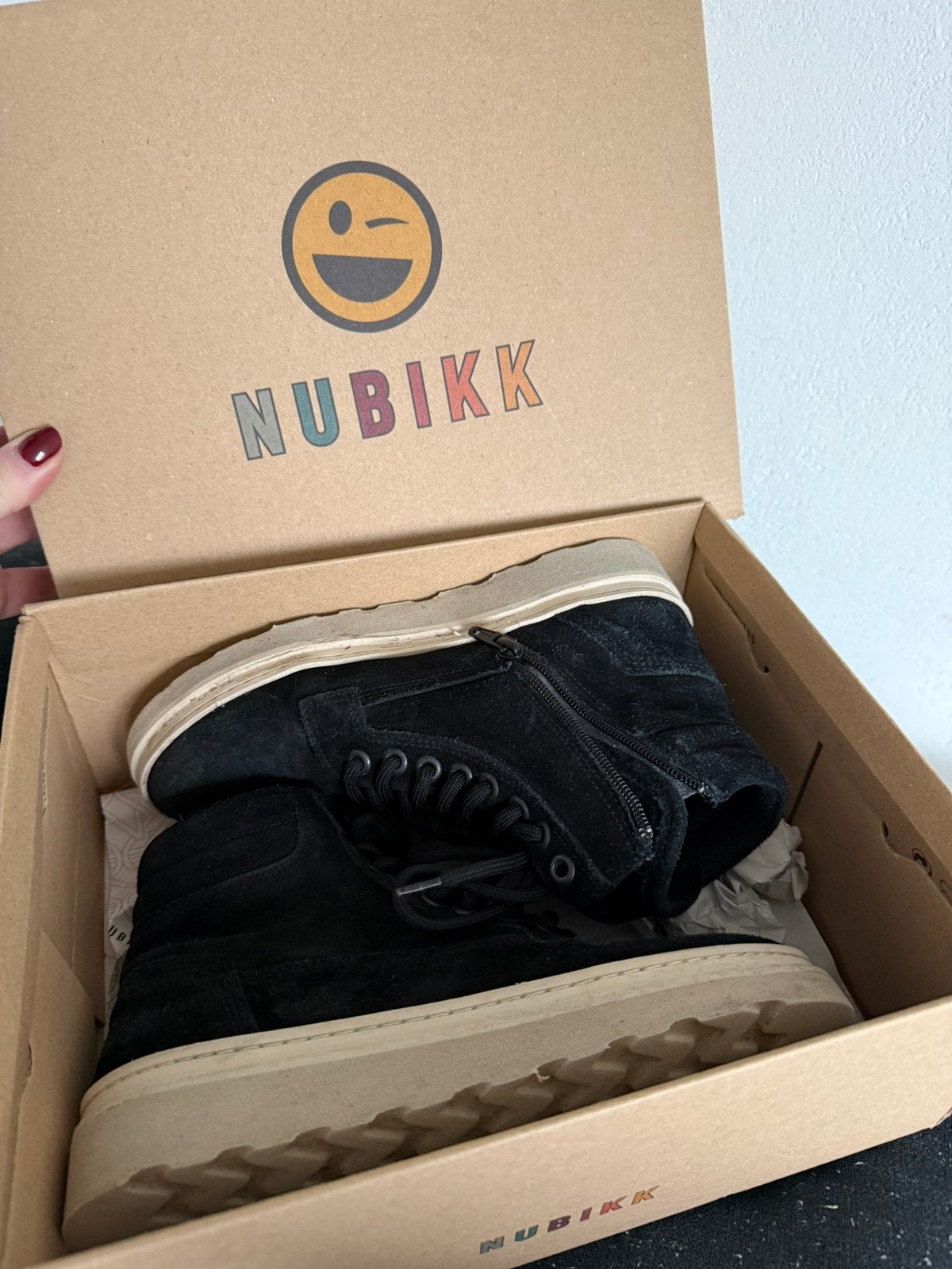 Nubikk Jonah Dune in doos zgan! Maat 34 zwart, Ophalen of Verzenden, Zo goed als nieuw, Laarzen