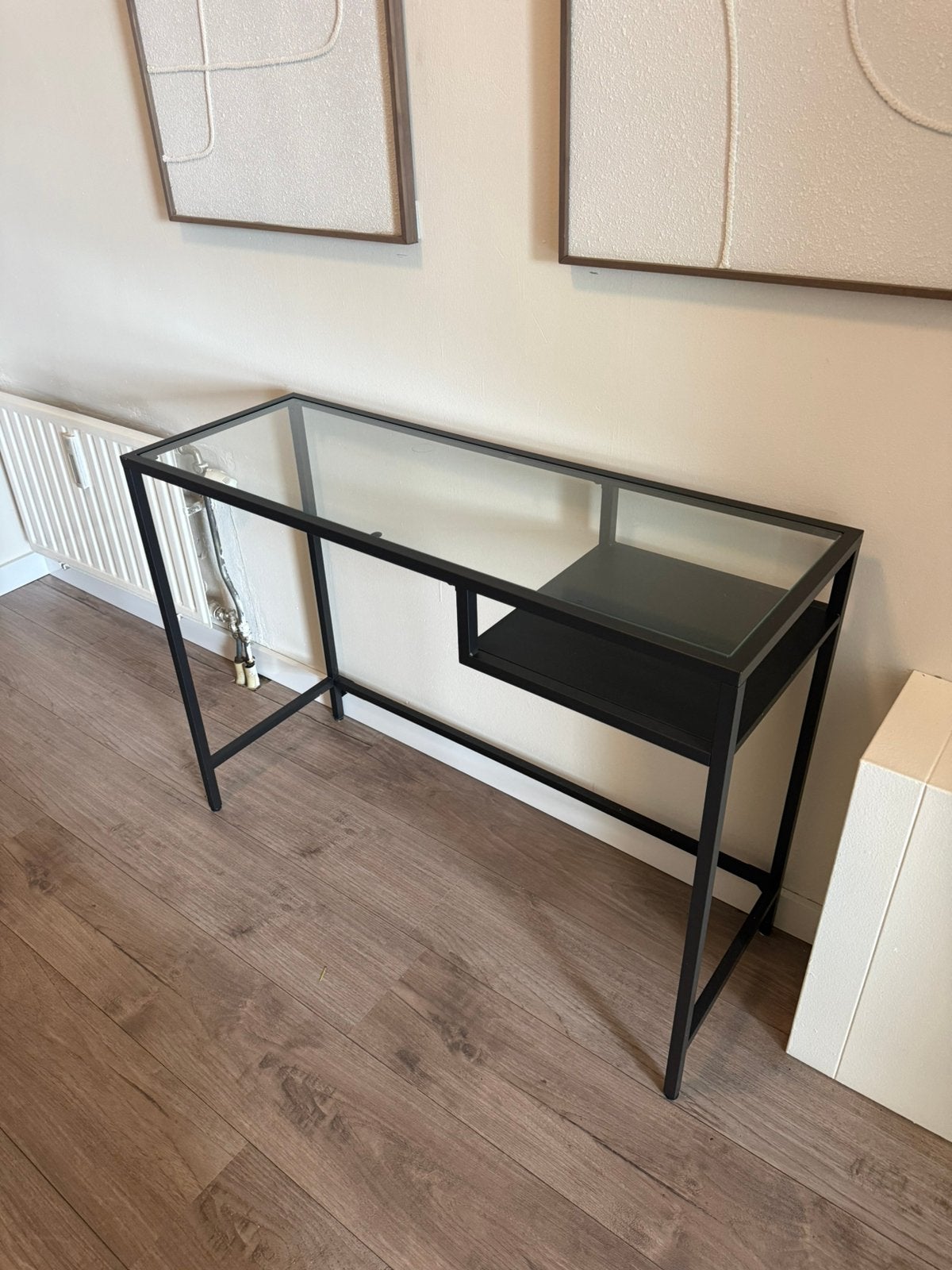 Laptoptafel vittsjo glas side table wandtafel make-up tafel, Ophalen, 100 tot 150 cm, Glas, Zo goed als nieuw