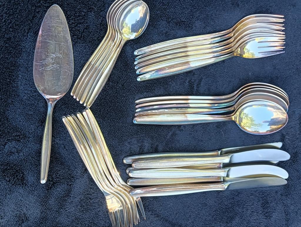 31-delig zilver bestekset, Antiek en Kunst, Antiek | Goud en Zilver, Ophalen of Verzenden, Zilver