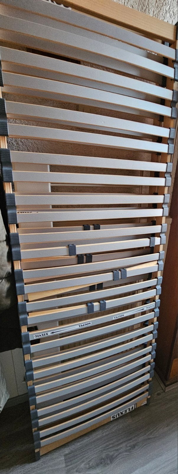 2x Flexus lattenbodems 70x200 cm, Ophalen, Gebruikt, 70 cm of minder, Twijfelaar