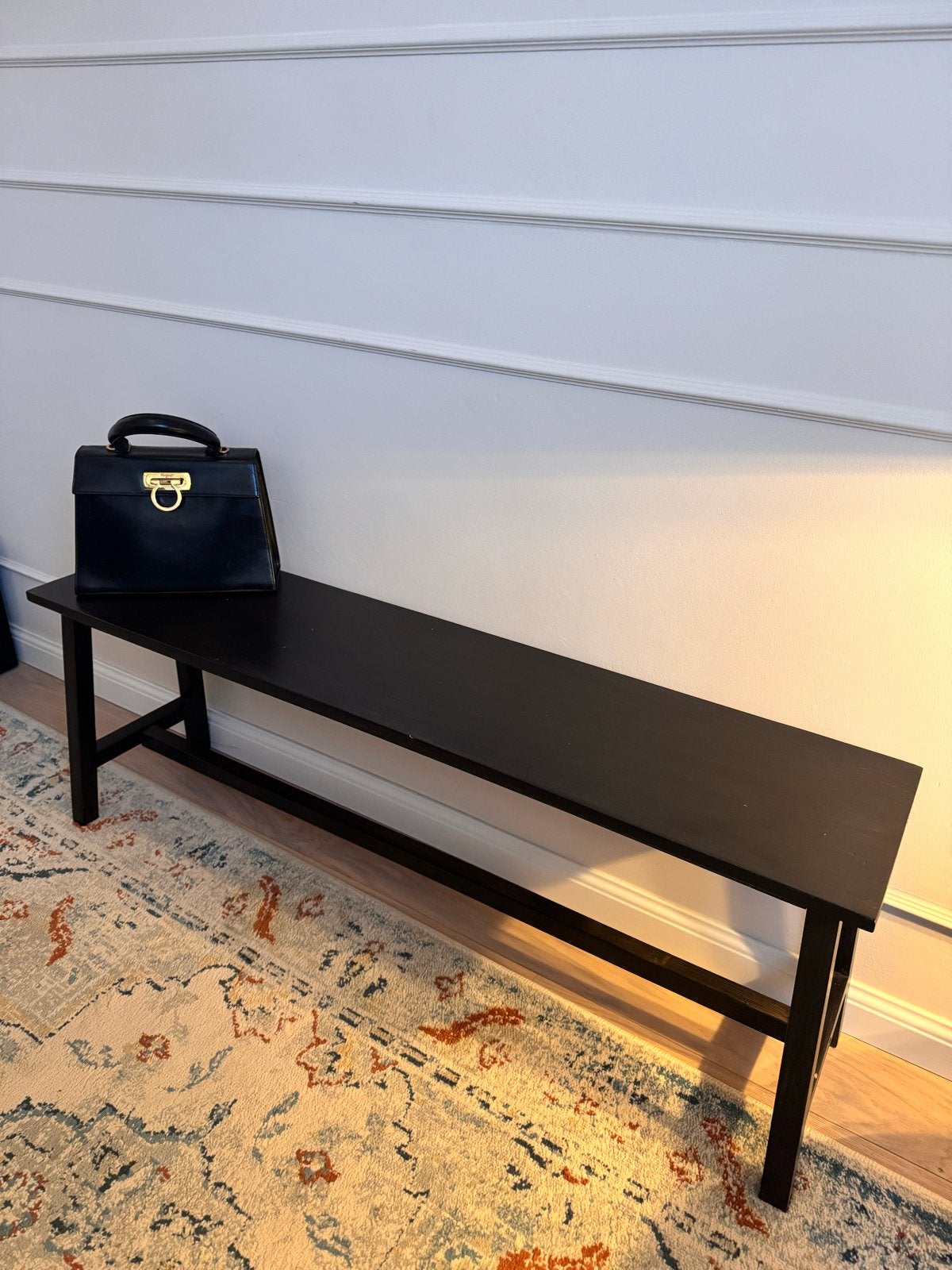 Houten bankje voor hal - 115x27x41cm, Ophalen, Minder dan 50 cm, Gebruikt, 100 tot 125 cm