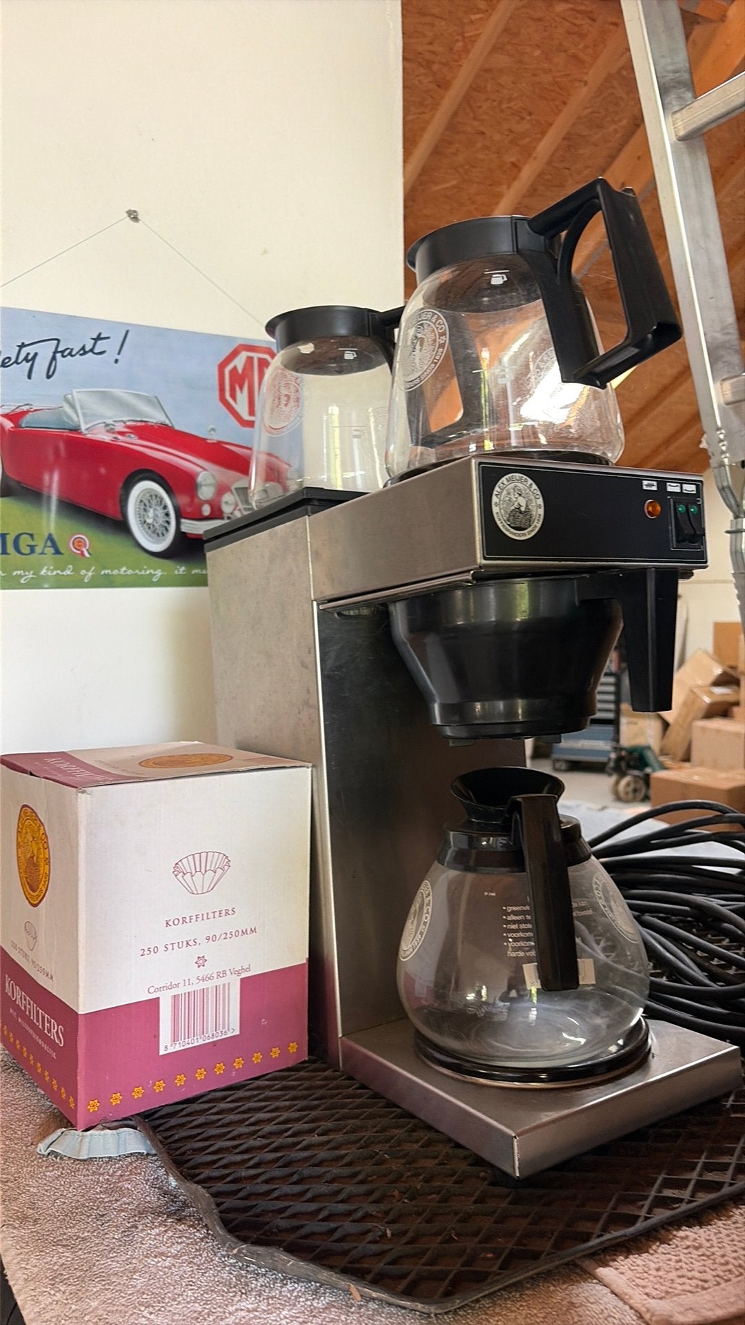 Groot filter koffiezet apparaat, 10 kopjes of meer, Ophalen, Gebruikt, Koffiemachine
