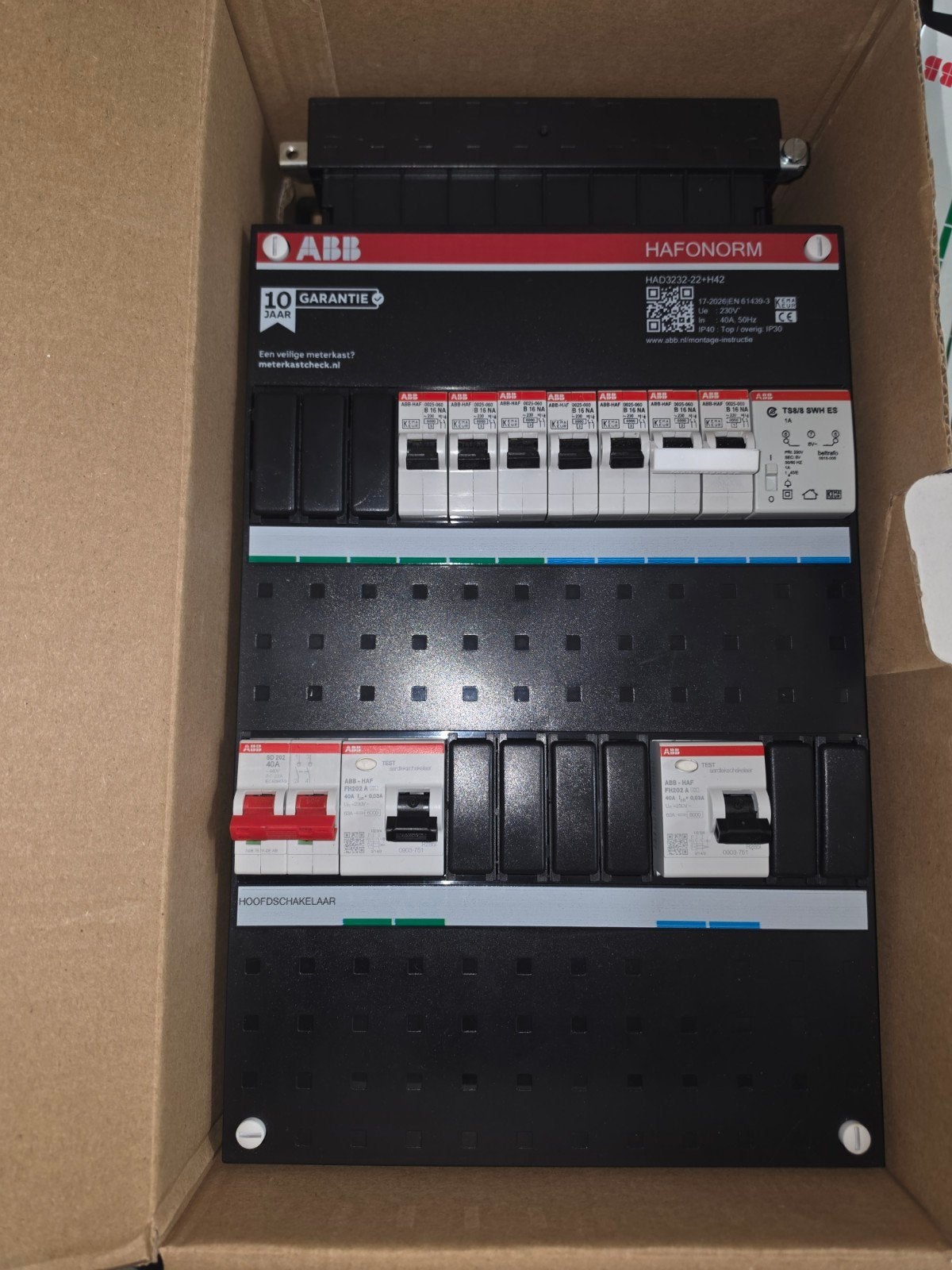 ABB Haf 1 fase groepenkast 5 groepen kookgroep beltrafo, Ophalen of Verzenden, Nieuw, ABB, Groepenkast