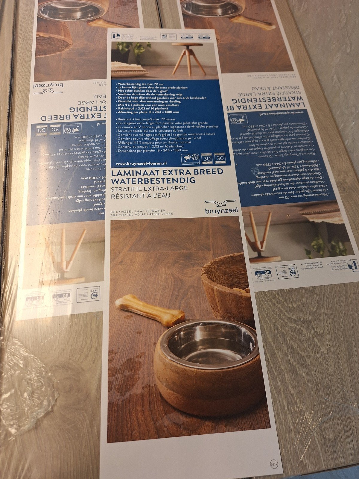 Bruynzeel Laminaat Extra Breed Waterbestendig 120m², Ophalen, Zo goed als nieuw, 10 m² of meer, 10 tot 30 cm