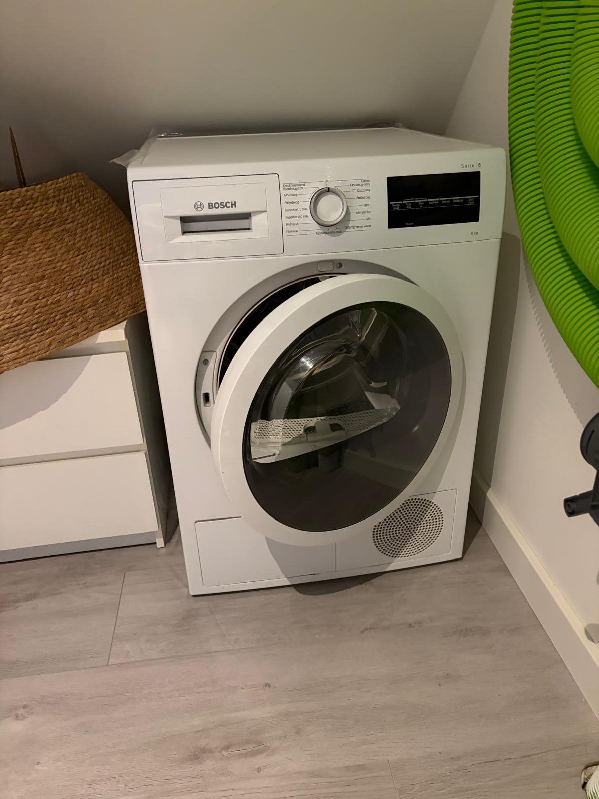 Bosch Wasdroger Serie 6 met Condensbak, Ophalen, 6 tot 8 kg, Gebruikt, Voorlader