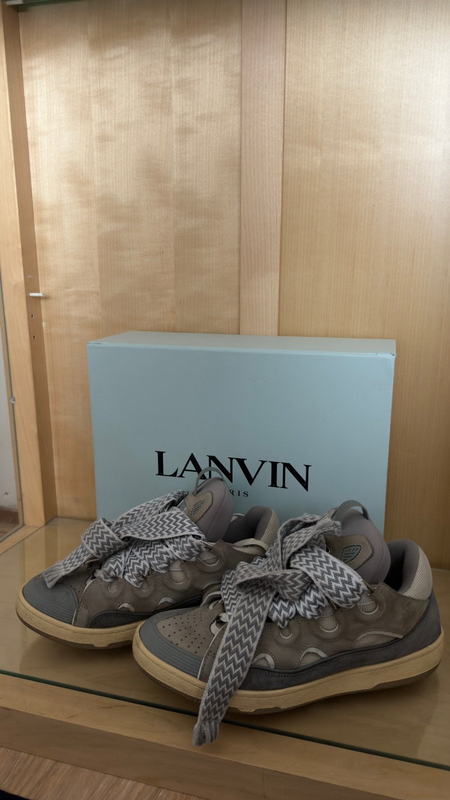 Lanvin curb sneakers, Kleding | Heren, Schoenen, Bruin, Ophalen of Verzenden, Sneakers of Gympen, Zo goed als nieuw