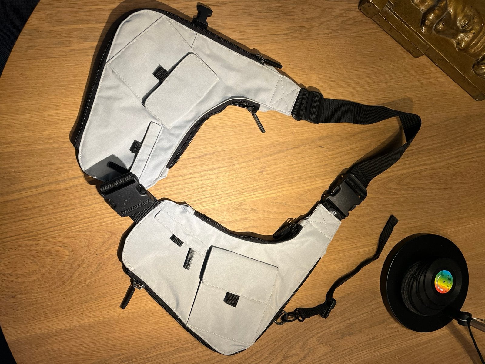 Diesel dubbele schouder borst tas vintage, Ophalen of Verzenden, Zo goed als nieuw, Bruin