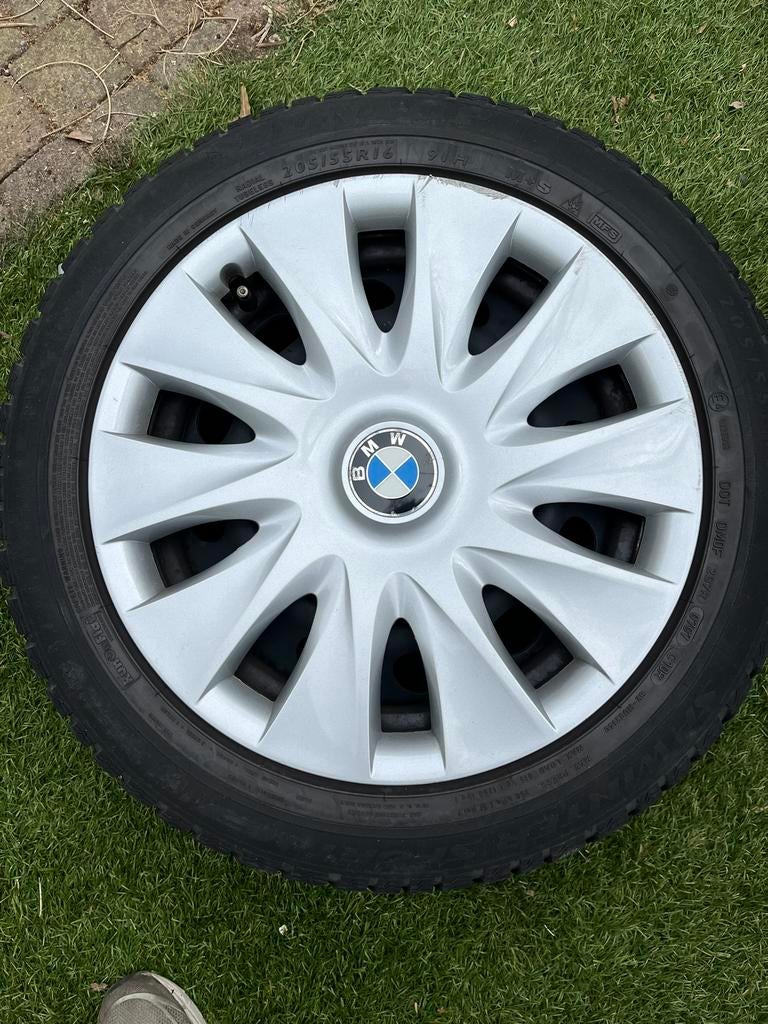 205/55R/6 winterbanden te koop bmw 1 serie, Auto diversen, Wieldoppen, Ophalen, Zo goed als nieuw