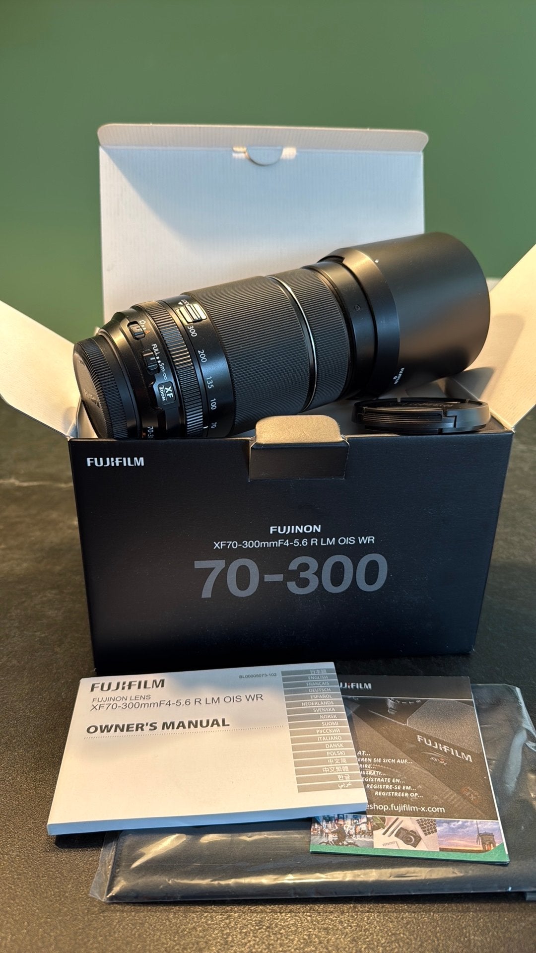 Fujinon XF 70-300mm F4-5.6 R LM OIS WR – Zo goed als nieuw, Fujifilm, Zo goed als nieuw, 300 mm, Zonnekap