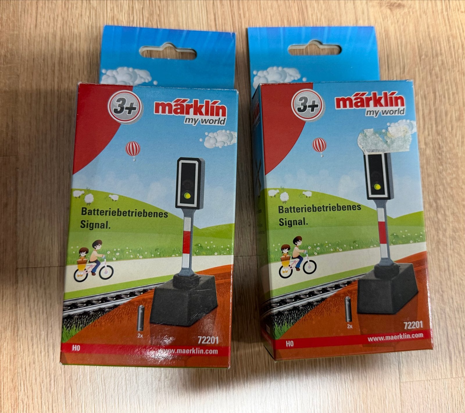 Märklin my world 72201 Batterijgevoed seinpaaltje (2 stuks), Hobby en Vrije tijd, Modeltreinen | H0, Wisselstroom, Overige typen