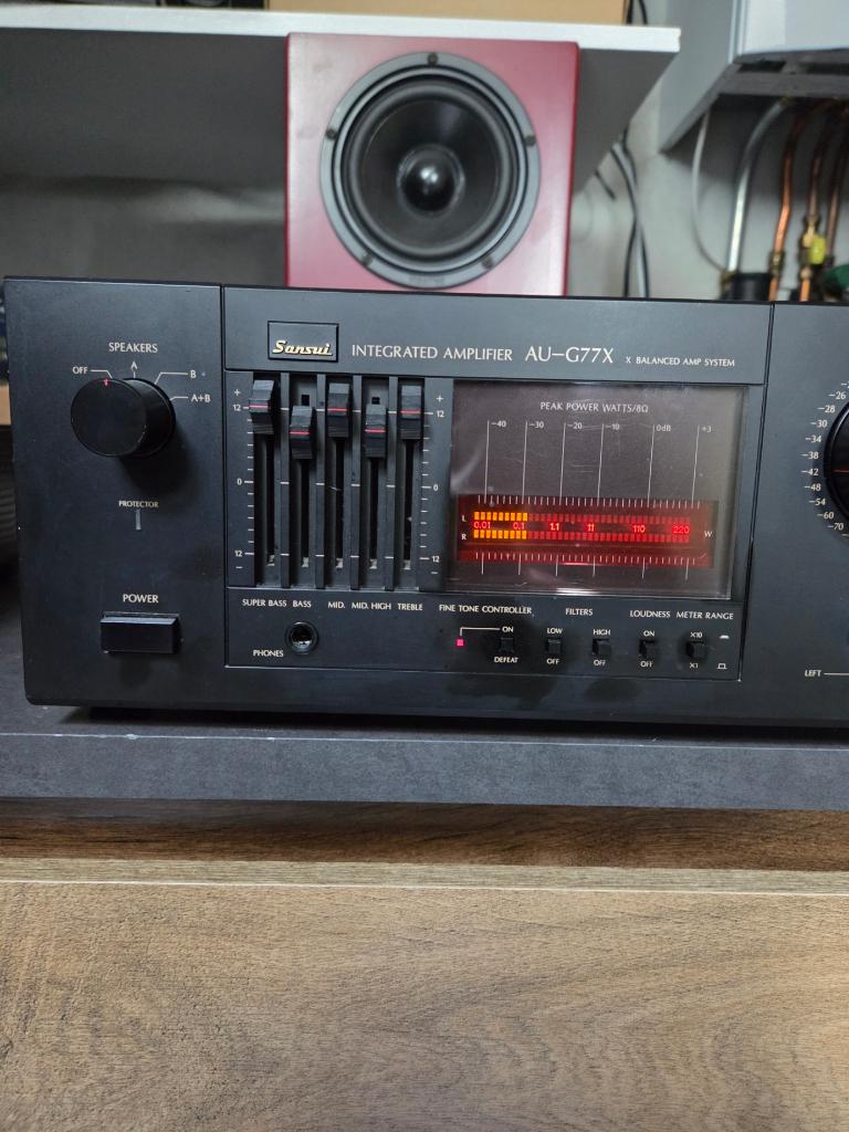 Sansui AU-G77X Integrated Amplifier ( Geserviced ), Zo goed als nieuw, 60 tot 120 watt, Stereo, Ophalen