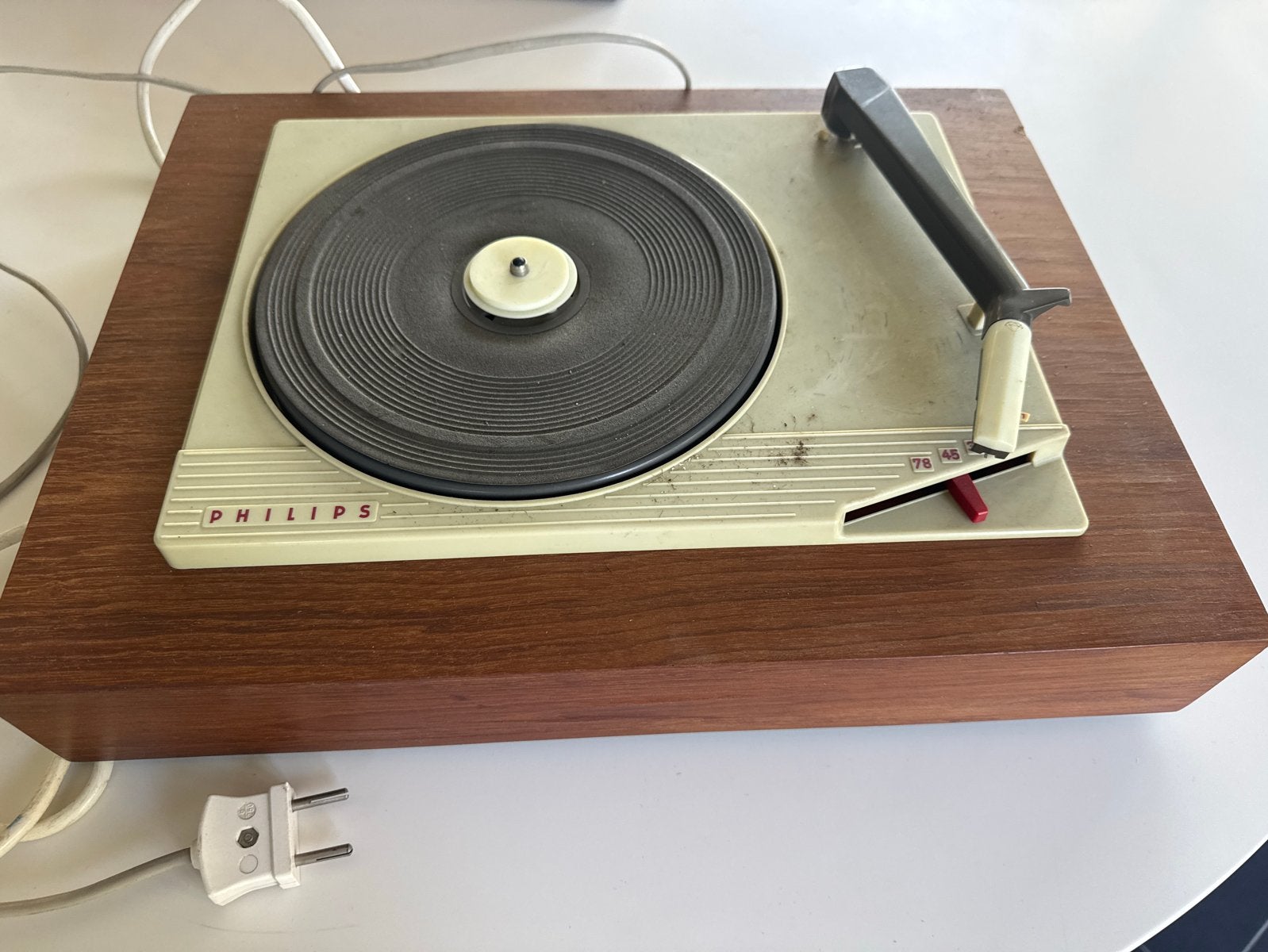 Vintage Philips Platenspeler - Klassiek Design, Ophalen, Gebruikt, Platenspeler, Philips