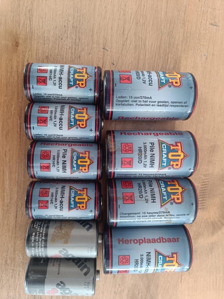 Topcraft NiMH oplaadbare batterijen, Ophalen of Verzenden