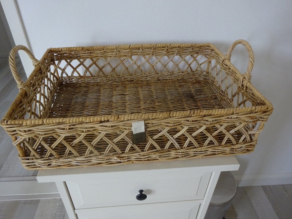 RIVIERA MAISON DIENBLAD RUSTIC RATTAN / MAND, Huis en Inrichting, Ophalen of Verzenden, Gebruikt, Rond, Overige materialen