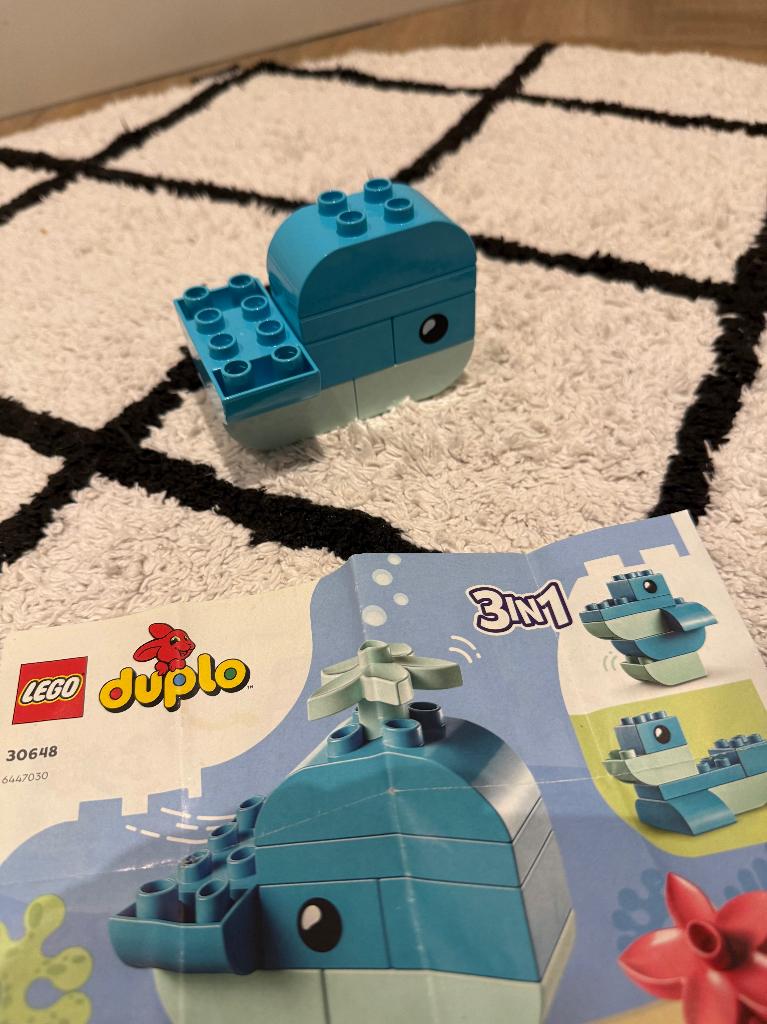 ZGAN Lego Duplo 3-in-1 walvis kikker dier bouw set 30648, Compleet, Ophalen of Verzenden, Zo goed als nieuw, Duplo