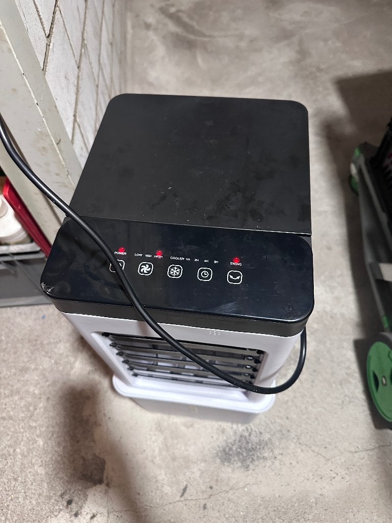 Evaperative Mobiele air cooler luchtkoeler originele doos., Ophalen, Tafel- of Grondventilator, Minder dan 60 m³, Nieuw