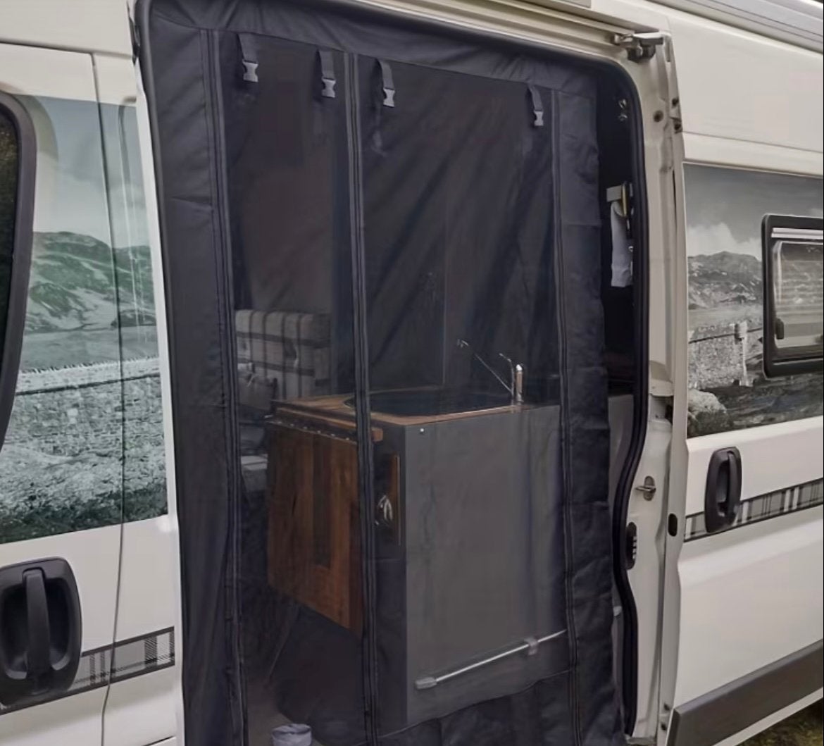 Vliegengordijn camperbus, Ophalen
