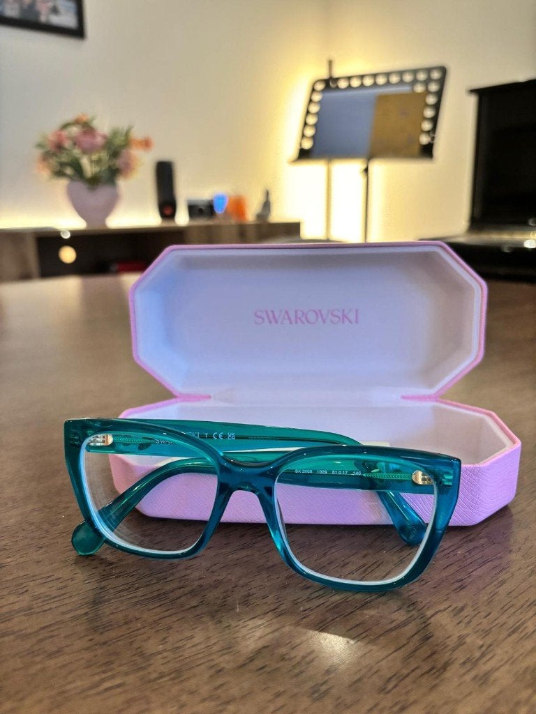 Swarovski SK2008 designer bril - ZGAN, Overige merken, Blauw, Ophalen of Verzenden, Zo goed als nieuw