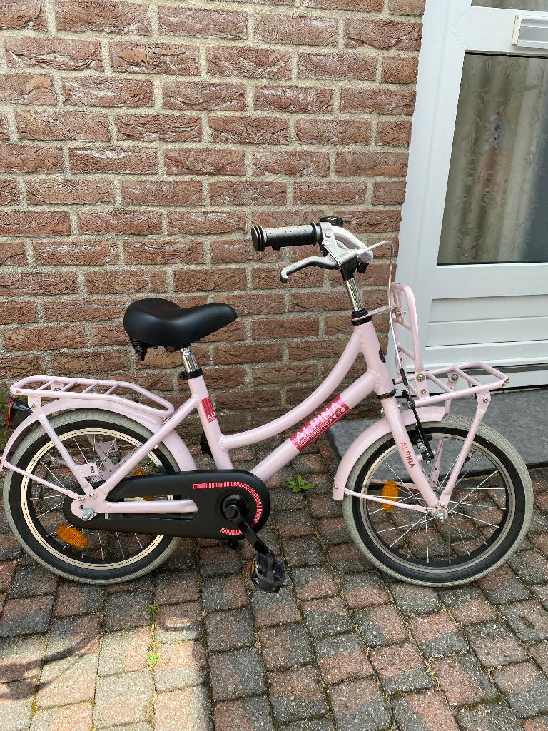 Fiets meisje 16 inch alpina, Ophalen, Terugtraprem, Gebruikt, Alpine
