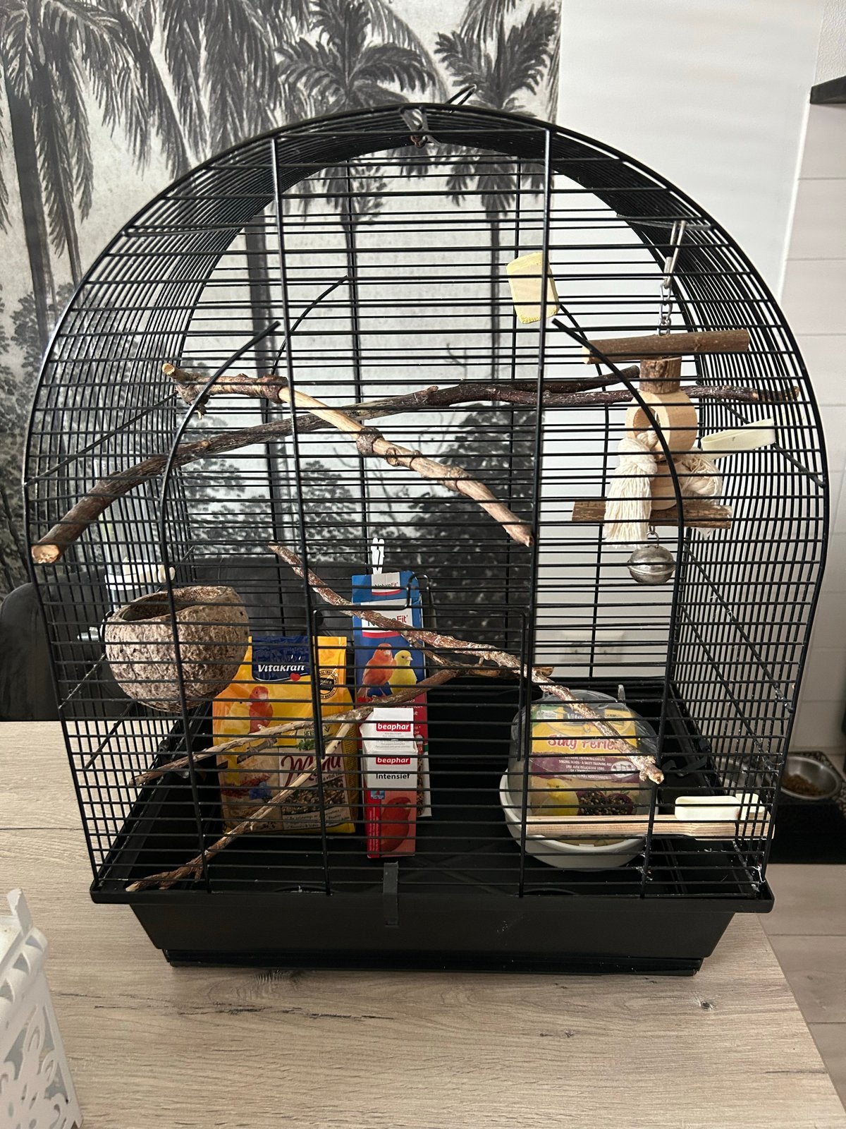 Vogelkooi voor kanarie of parkiet, Ophalen, Zo goed als nieuw, Metaal, Vogelkooi