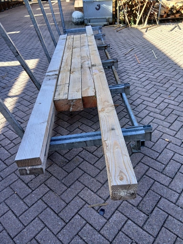 Mooi pakketje constructiehout Douglas ( B-Keus), Ophalen, Zo goed als nieuw, 250 cm of meer, Balken