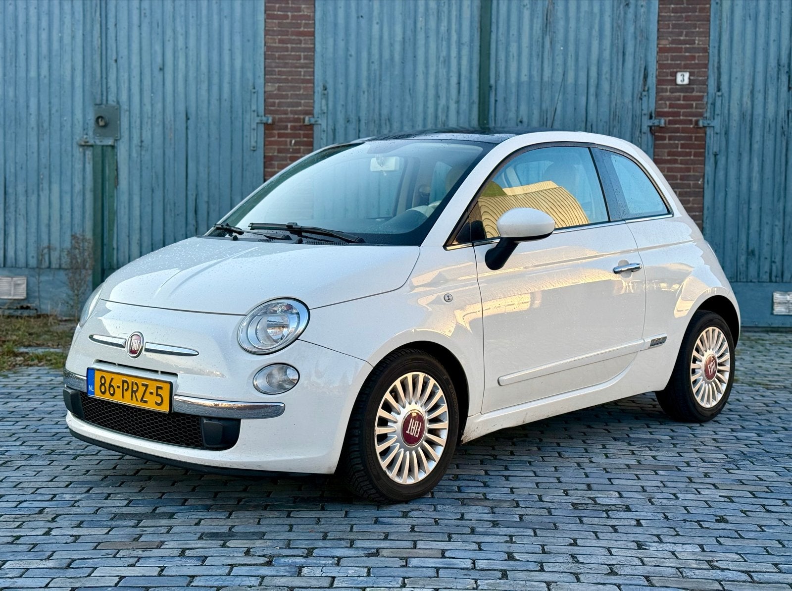 FIAT 500 0,9 | Open dak | 86PK | Nieuwe APK!, Automaat, Wit, Particulier, Te koop