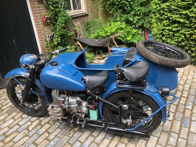 Motor met Zijspan  Ural  M72 ( 1954), 750 cc, 2 cilinders, Gebruikt, Toermotor
