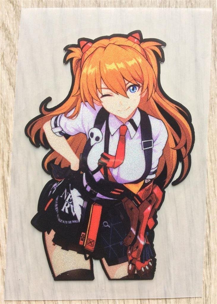 Asuka Evangelion Neon Genesis EVA Vinyl anime sticker, Verzenden, Kuifje, Nieuw, Beeldje of Figuurtje