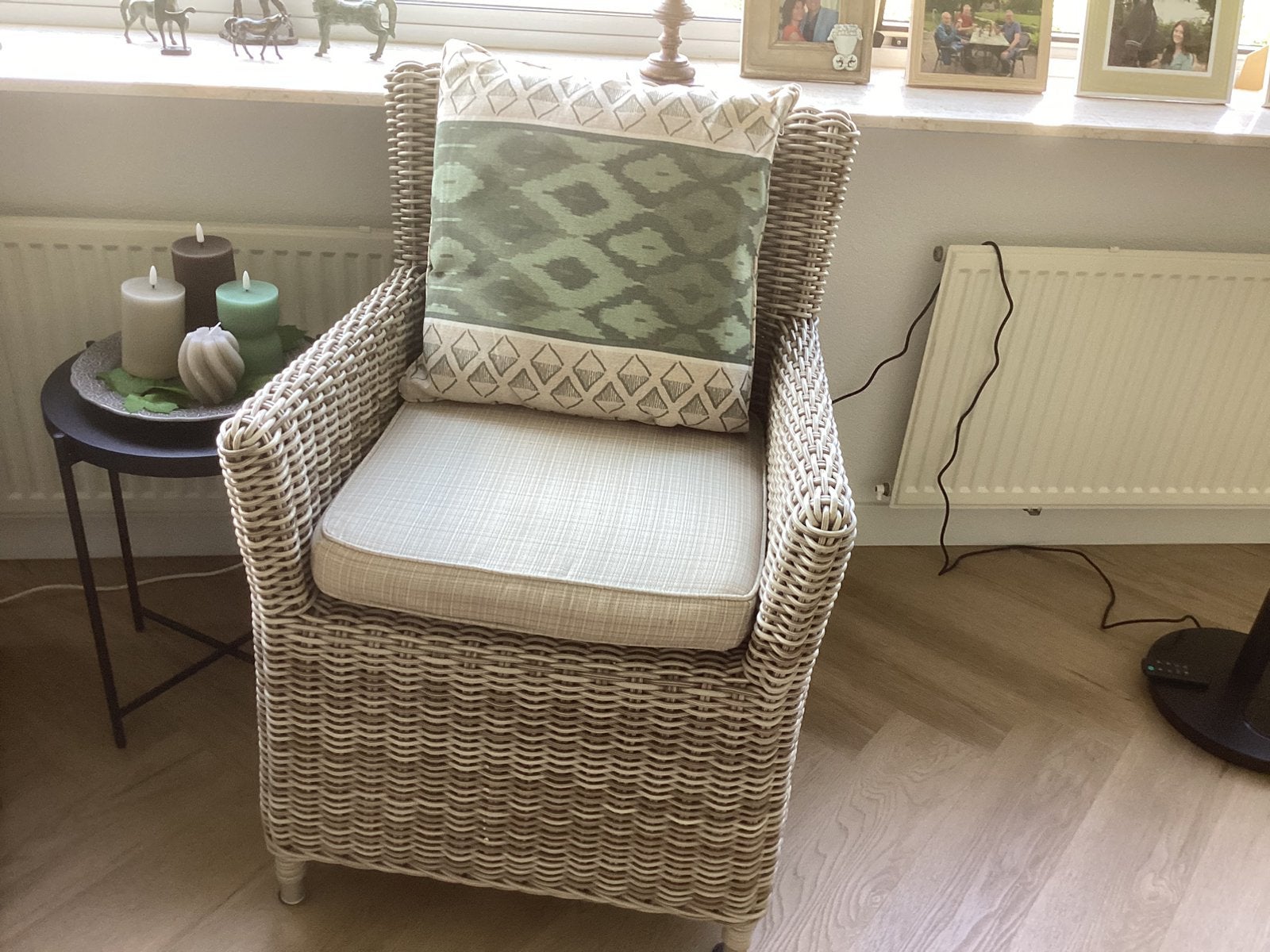 2 wicker tuinstoelen merk Beach 7, Ophalen, Zo goed als nieuw, Wicker, 2 zitplaatsen