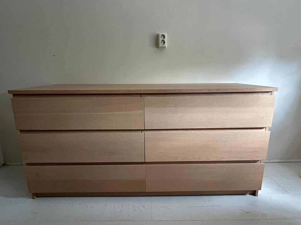 MALM ladekast 6 lades (IKEA), Ophalen, 5 laden of meer, 50 tot 100 cm, Zo goed als nieuw