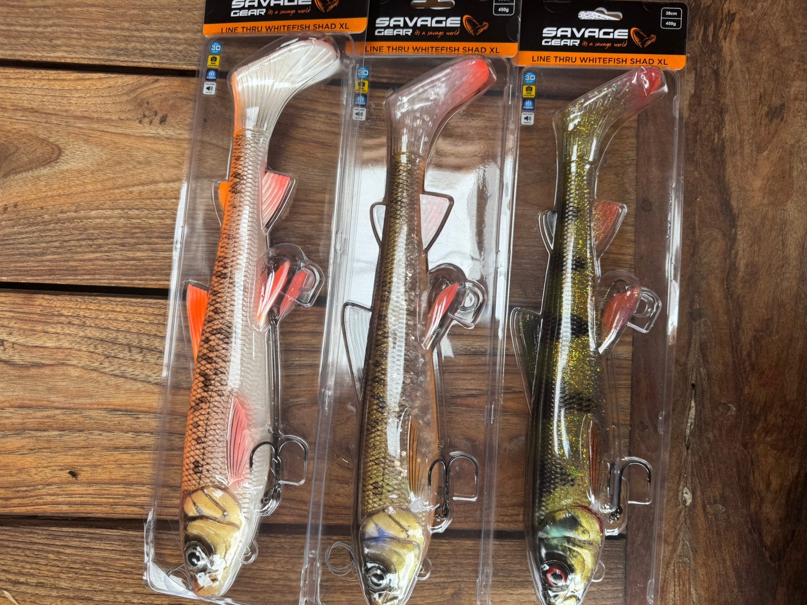 savage gear line thru whitefish shad xl kunstaas ! 38cm 450g, Ophalen of Verzenden, Nieuw, Overige typen