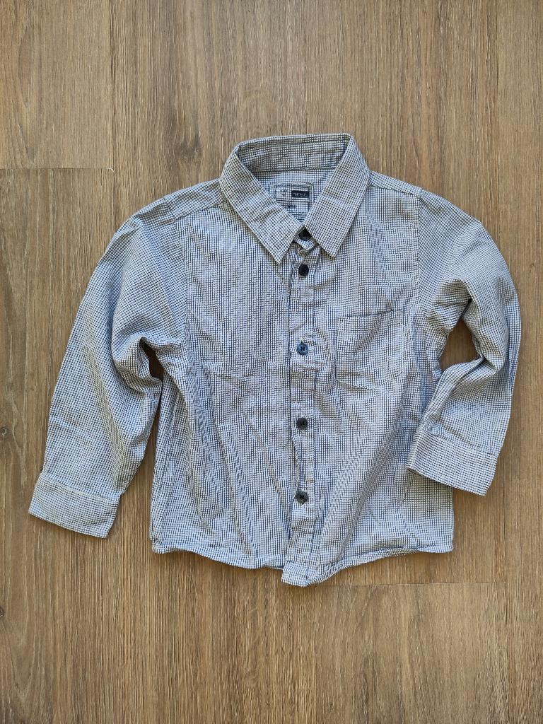 Name it blauw-wit geruit overhemd maat 98, Kinderen en Baby's, Kinderkleding | Maat 98, Overhemd of Blouse, Ophalen of Verzenden