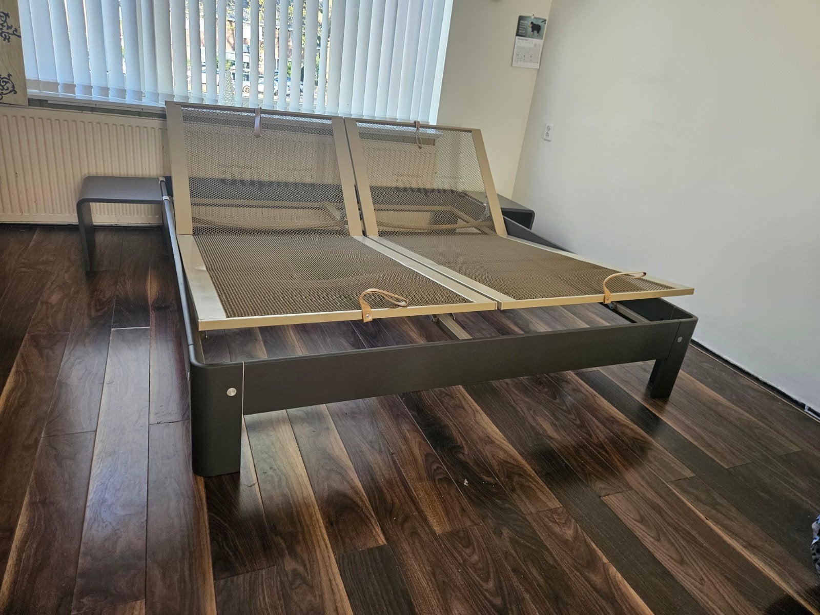 Aupin 2persoonsbed 180x200 cm+Tafeltjes+auping verstel.spira, Huis en Inrichting, Slaapkamer | Bedden, Ophalen, Tweepersoons, 180 cm