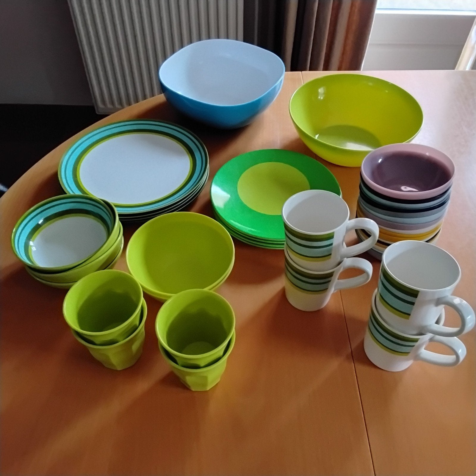Divers camping kunststof servies Hema, Mepal e.a., Ophalen of Verzenden