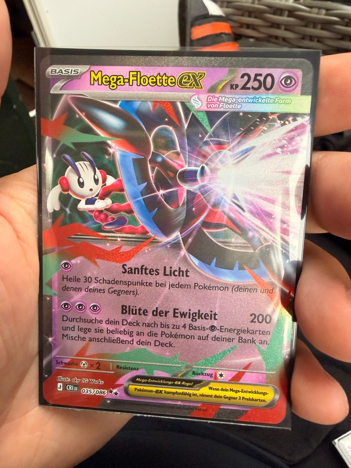 Pokémon Kaart: Mega-Floette EX (035/086) - Duits, Ophalen of Verzenden, Zo goed als nieuw, Losse kaart, Foil