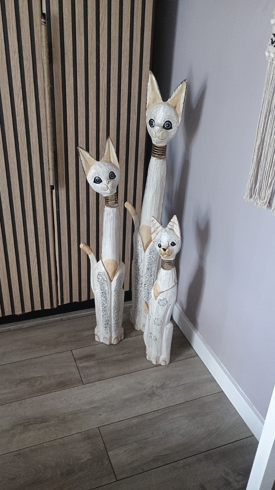 3 houten poesen, Ophalen, Zo goed als nieuw