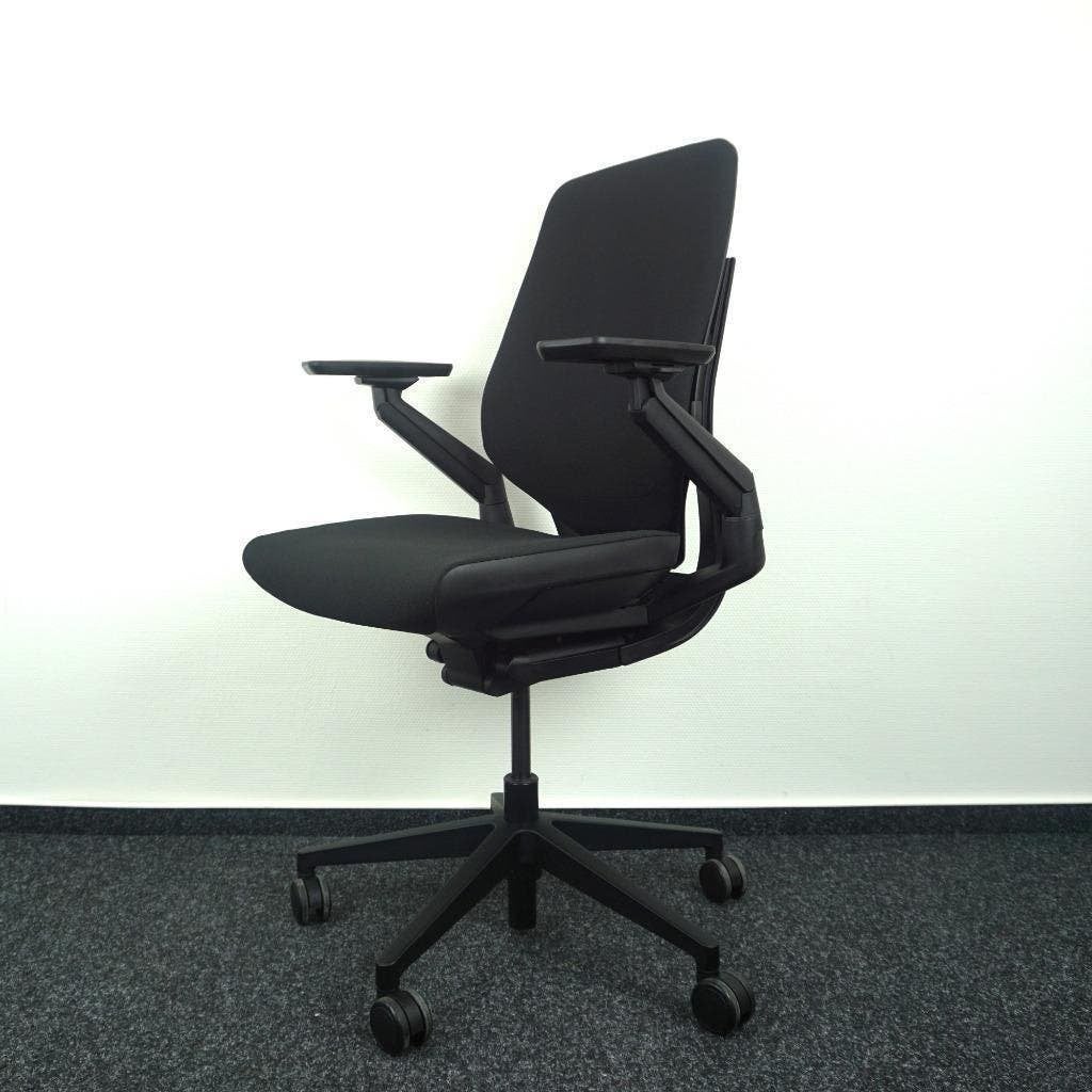 Steelcase Gesture bureaustoel | Zwart | Gestoffeerd, Gebruikt, -, Zwart, -