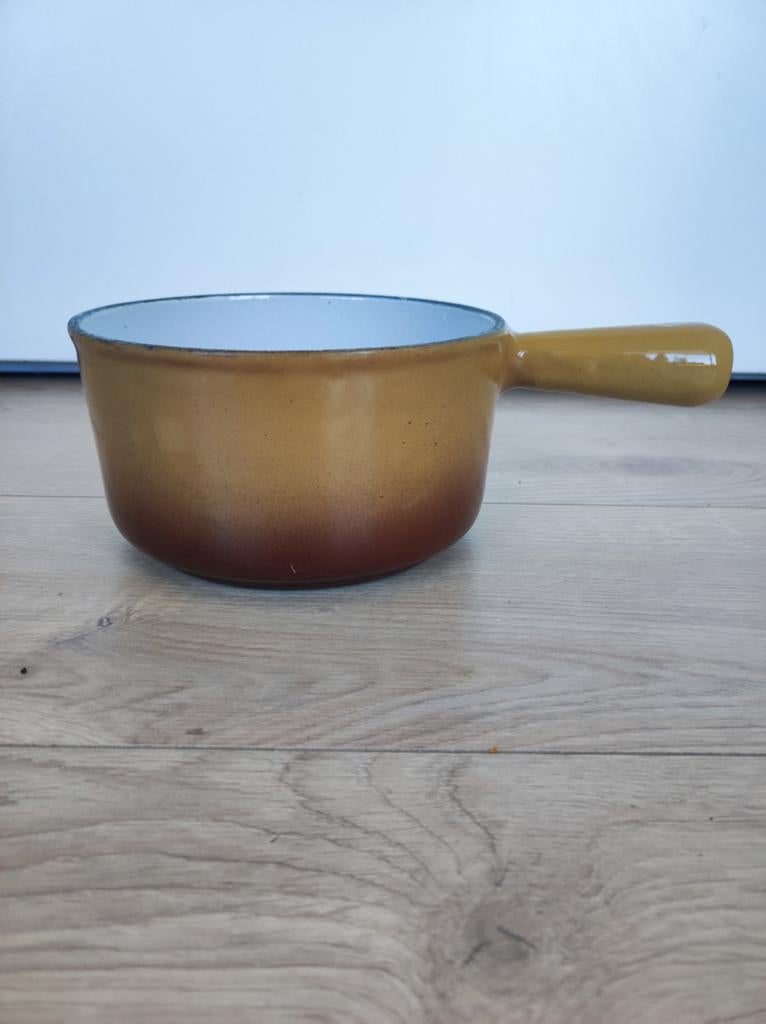 Vintage gietijzeren Franse pan, Ophalen of Verzenden, Zo goed als nieuw, Gietijzer, Koekenpan of Braadpan
