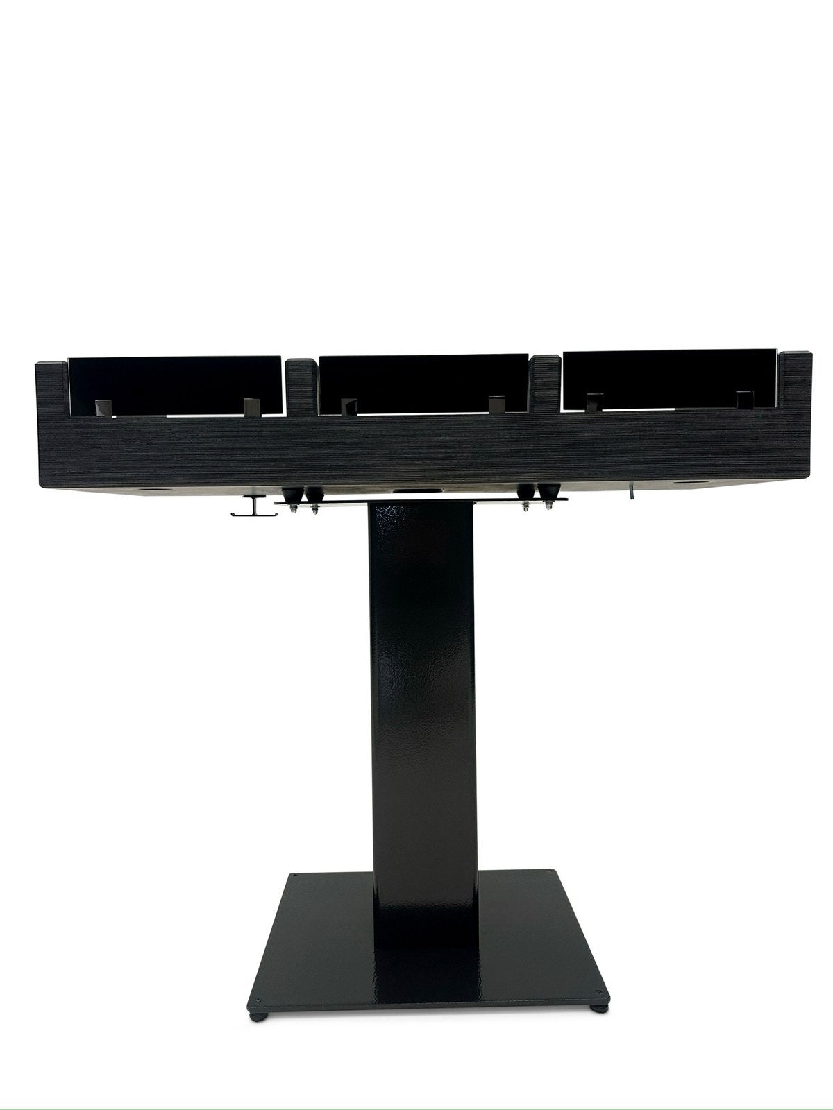 DJ BOOTH Denon Pioneer berkenhout - staal - glas, Ophalen, Zo goed als nieuw, Instrumentstandaard, Microfoon
