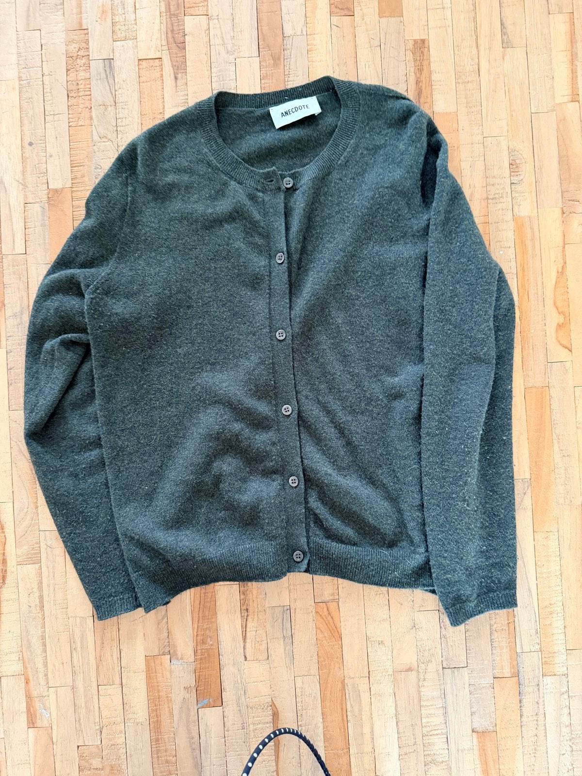 ANECDOTE Donkergroen Wollen Vest Maat S/M, Kleding | Dames, Ophalen of Verzenden, Gedragen, Maat 36 (S), Groen