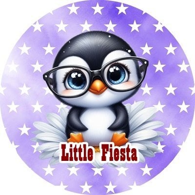 L2964 icing frosting pinguin 20cm eetbare taart print, Hobby en Vrije tijd, Taarten en Cupcakes maken, Ophalen of Verzenden, Nieuw