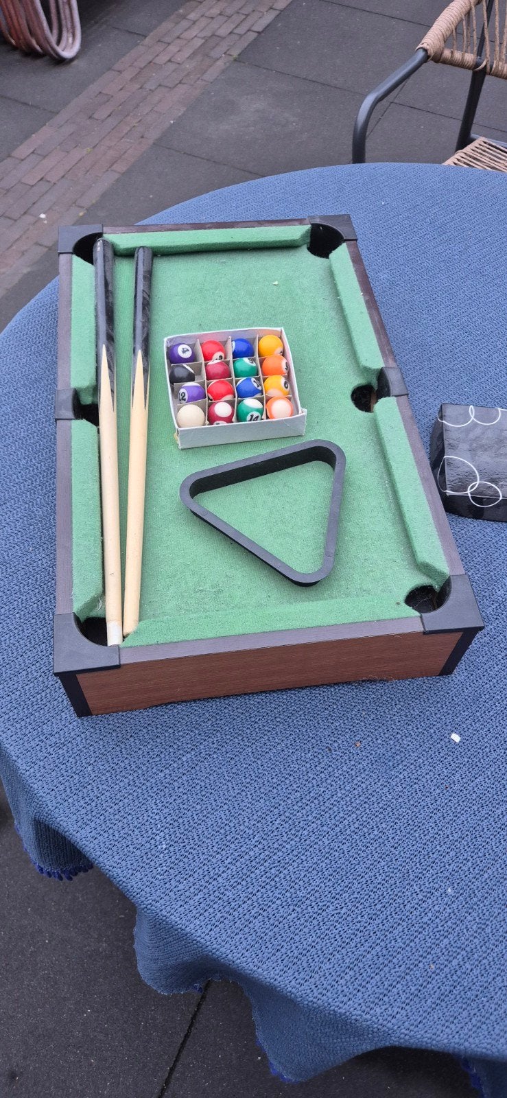 Mini Pooltafel met Accessoires - Compact en Compleet, Ophalen, Gebruikt, Pooltafel
