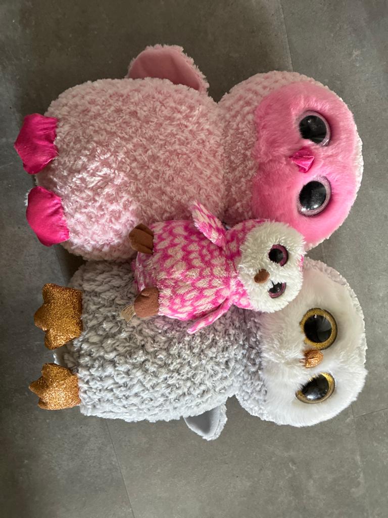 Leuke uilen knuffels - set van 3, Ophalen of Verzenden, Zo goed als nieuw