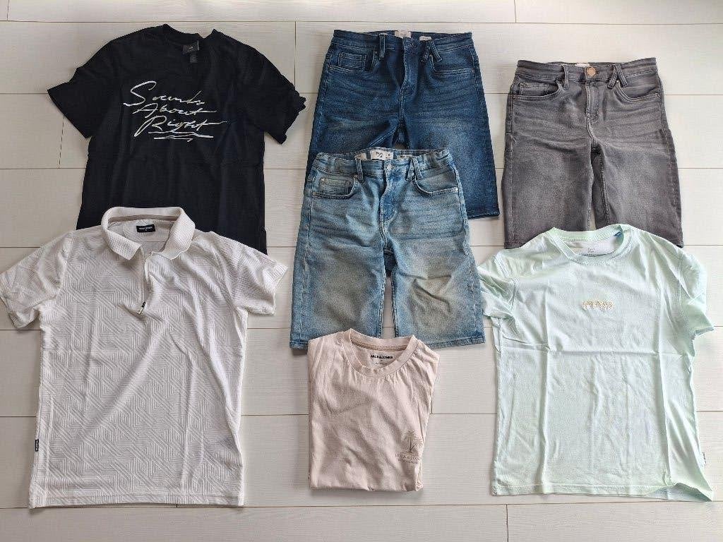partij jongens kleding ( zomer ) 176/XS korte broeken shirts, Ophalen of Verzenden, Zo goed als nieuw, Maat 176
