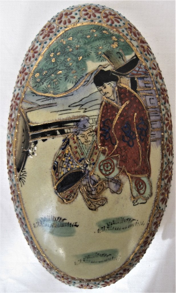 Satsuma Porselein Keramiek Handgeschilderd Dekseldoos, Antiek en Kunst, Antiek | Porselein, Ophalen of Verzenden