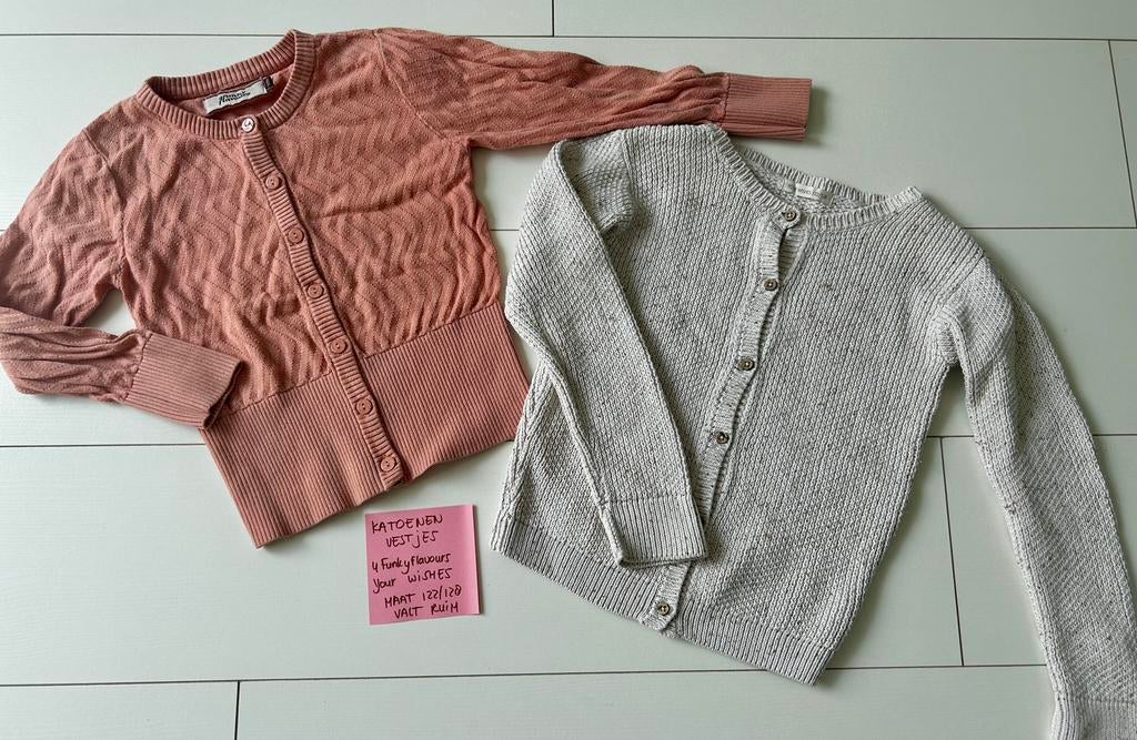 Vestjes 4 Funky Flavours en Your Wishes maat 122/128, Ophalen of Verzenden, Gebruikt, Meisje, Trui of Vest