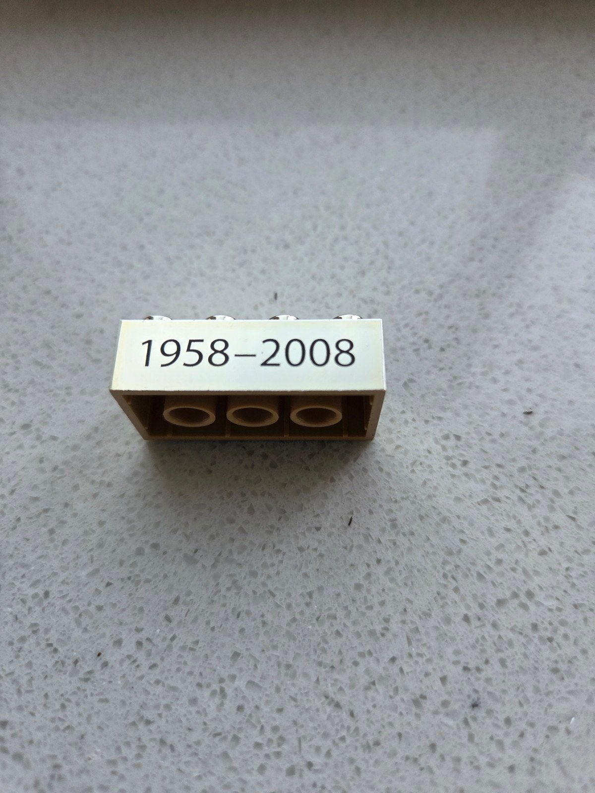 Lego 50 Jaar Jubileum Steen 1958-2008 Goud, Overige thema's, Lego, Nieuw, Ophalen of Verzenden